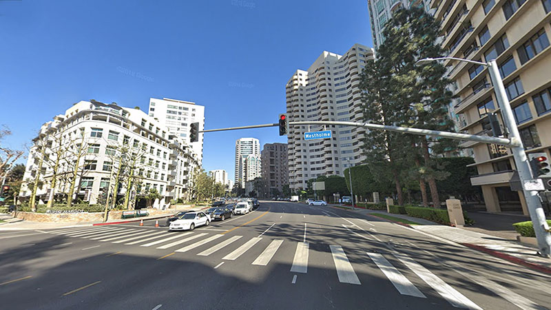 威尔希尔大道和韦斯托姆大街交叉口