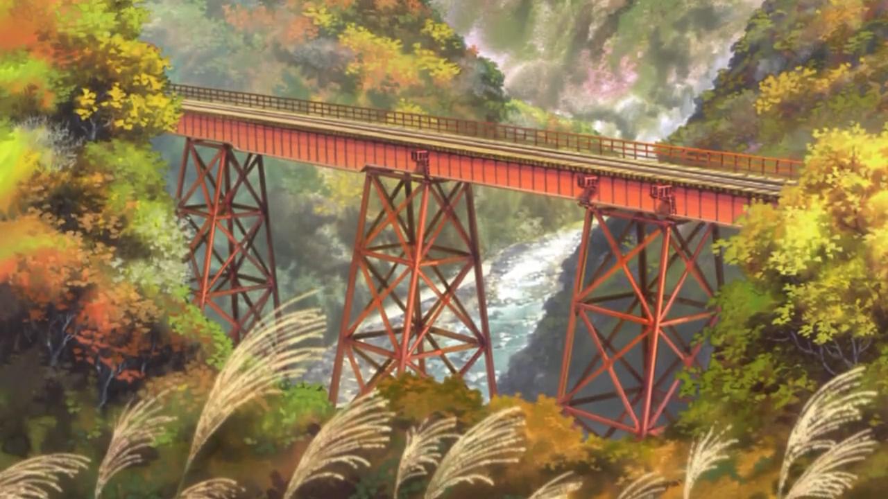 火车经过铁路桥