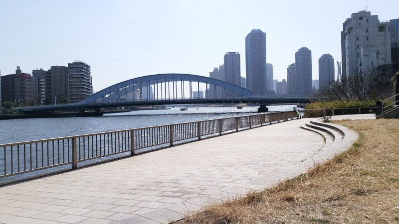 江户时代的永代桥西端
