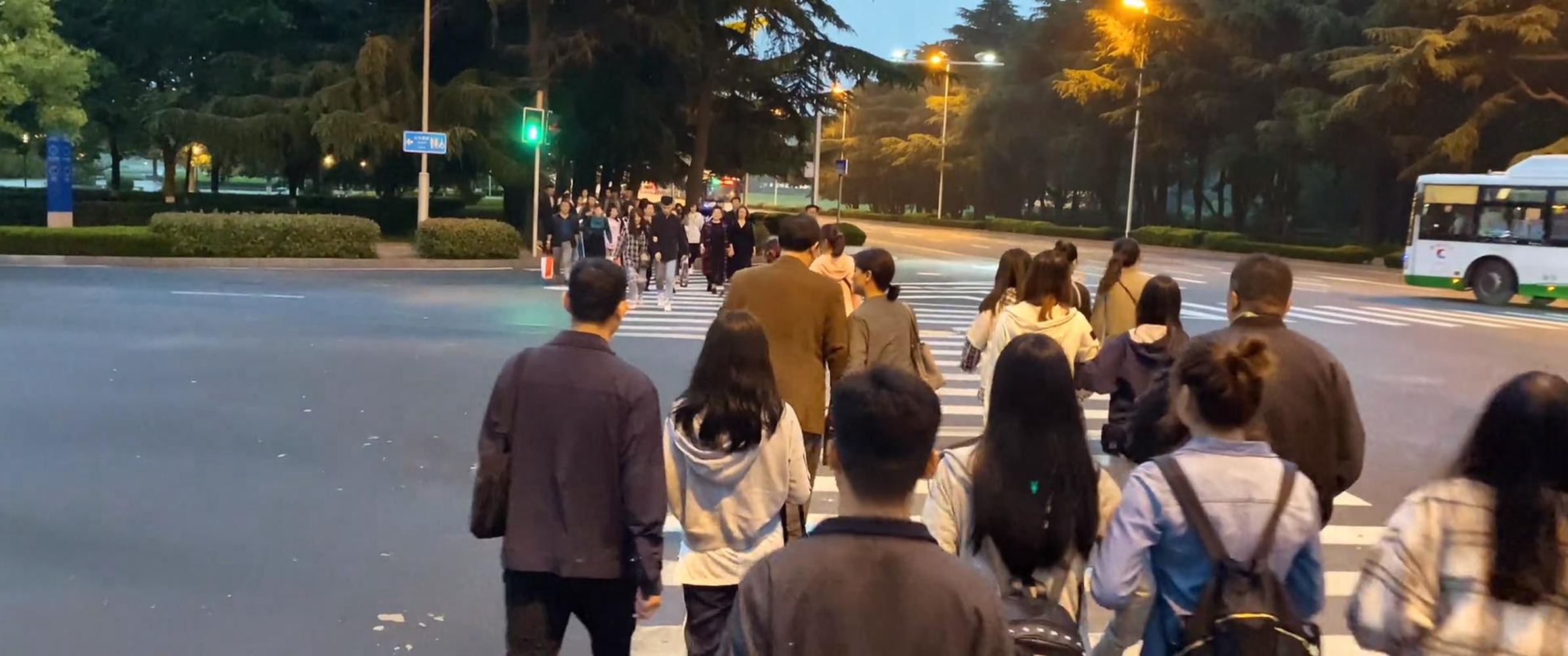 一航父母过马路