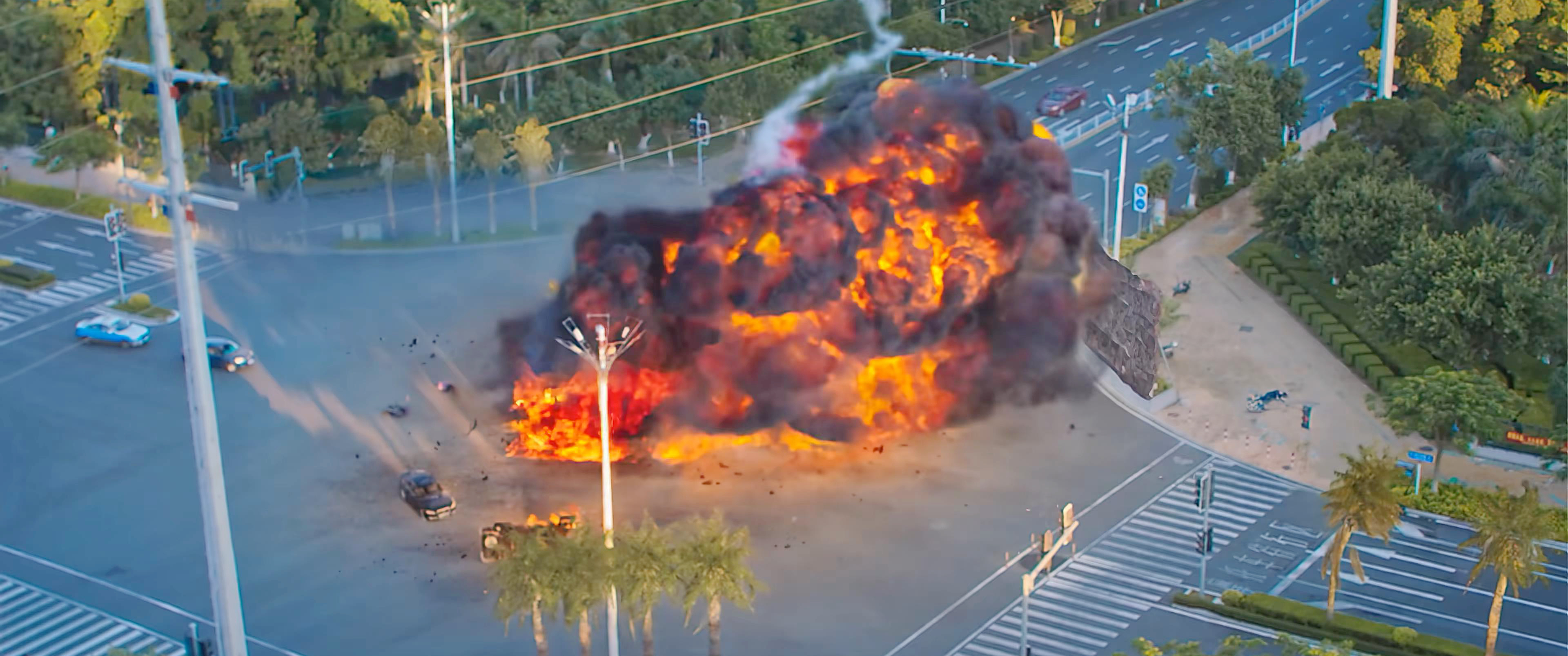 撞车爆炸地点